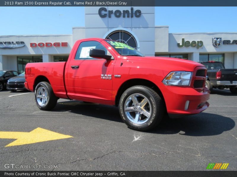 Flame Red / Black/Diesel Gray 2013 Ram 1500 Express Regular Cab