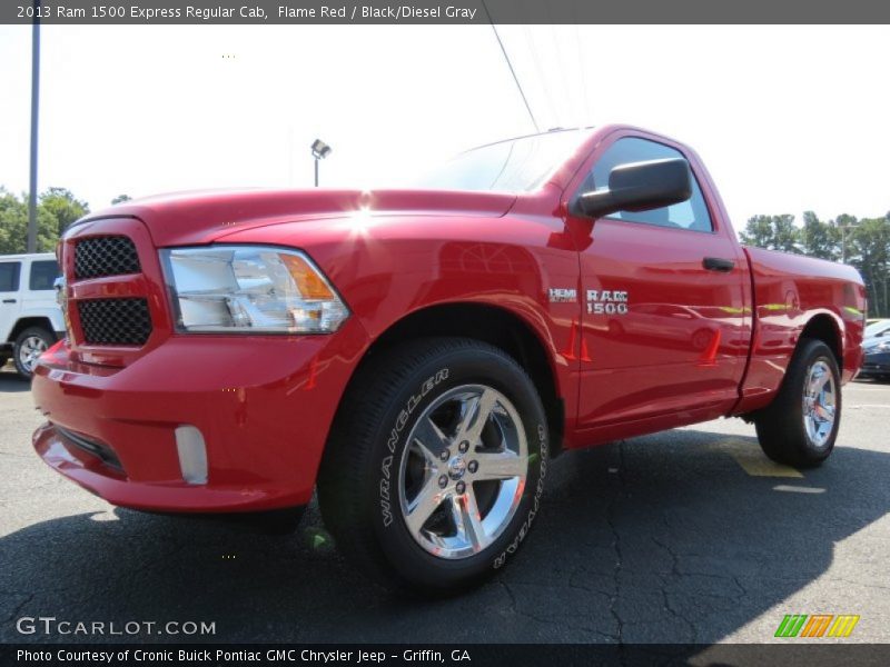 Flame Red / Black/Diesel Gray 2013 Ram 1500 Express Regular Cab