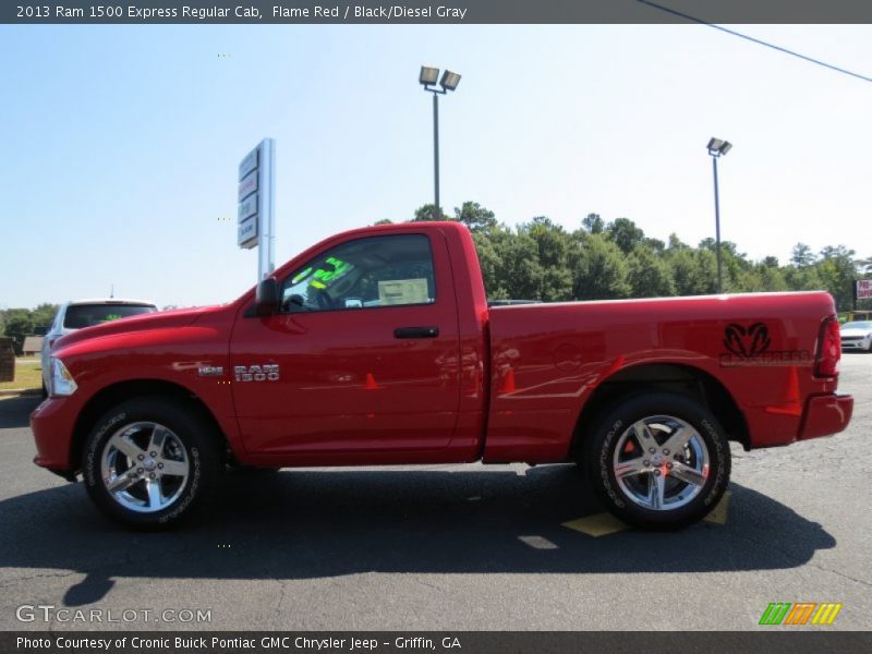 Flame Red / Black/Diesel Gray 2013 Ram 1500 Express Regular Cab