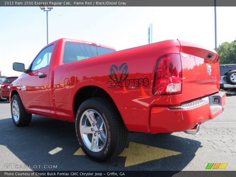 Flame Red / Black/Diesel Gray 2013 Ram 1500 Express Regular Cab