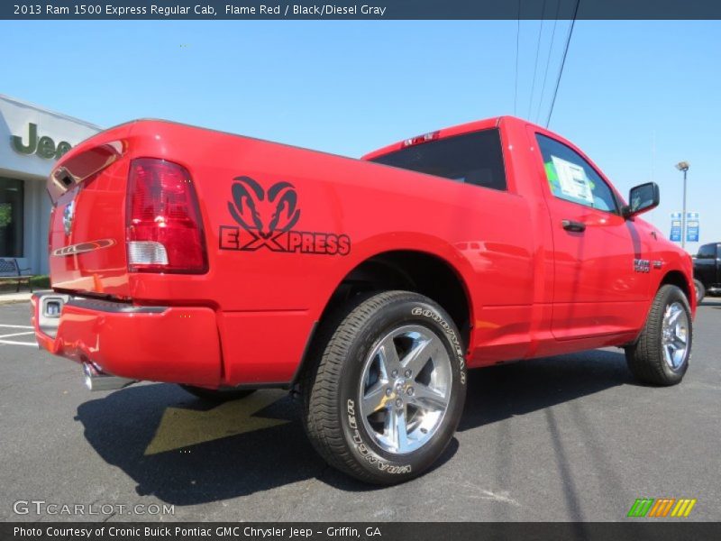 Flame Red / Black/Diesel Gray 2013 Ram 1500 Express Regular Cab