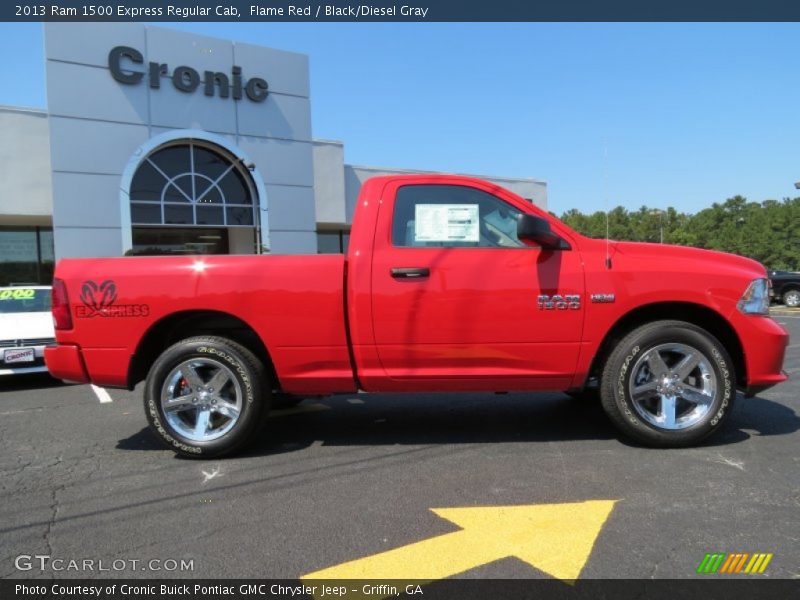 Flame Red / Black/Diesel Gray 2013 Ram 1500 Express Regular Cab
