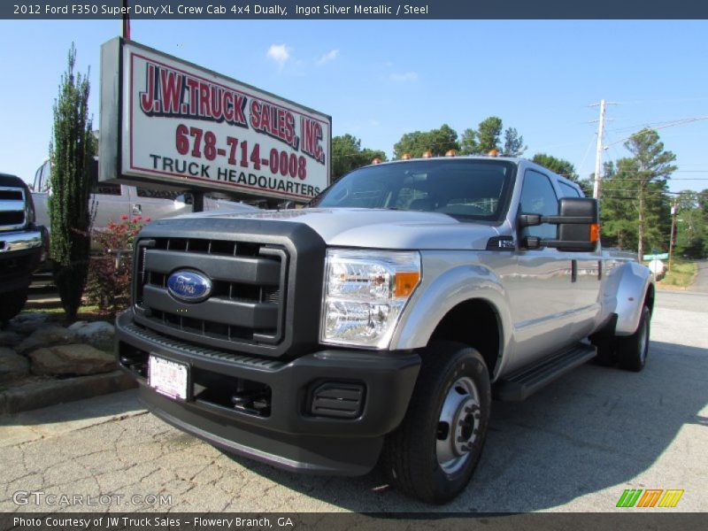 Ingot Silver Metallic / Steel 2012 Ford F350 Super Duty XL Crew Cab 4x4 Dually