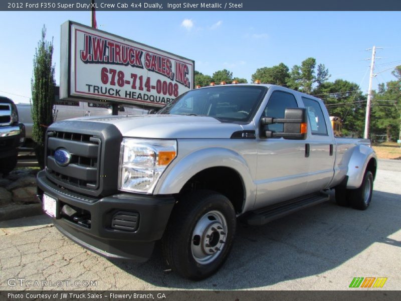 Ingot Silver Metallic / Steel 2012 Ford F350 Super Duty XL Crew Cab 4x4 Dually