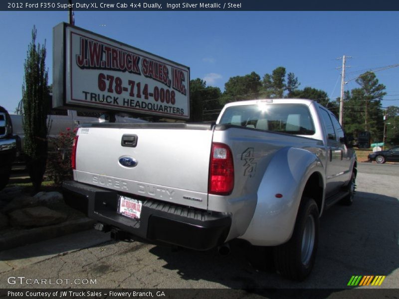 Ingot Silver Metallic / Steel 2012 Ford F350 Super Duty XL Crew Cab 4x4 Dually