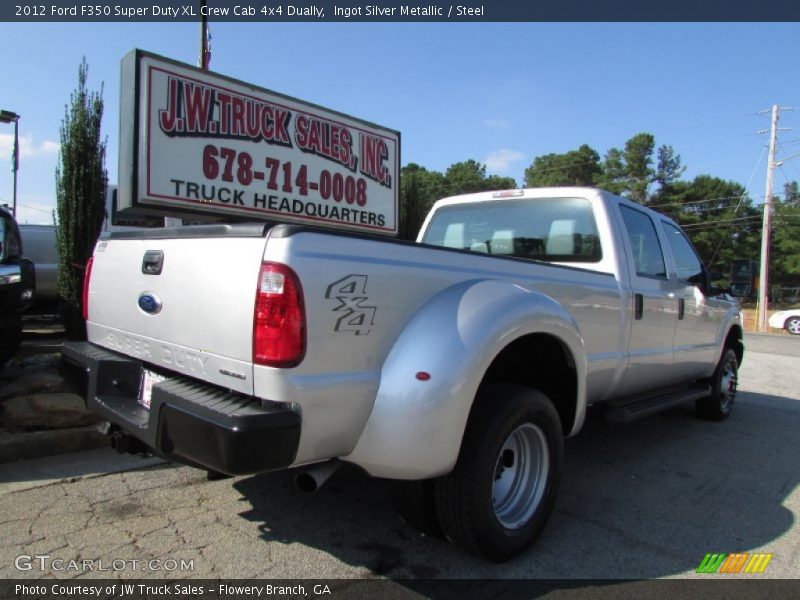 Ingot Silver Metallic / Steel 2012 Ford F350 Super Duty XL Crew Cab 4x4 Dually