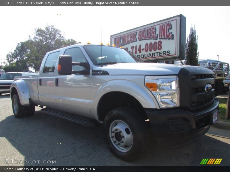 Ingot Silver Metallic / Steel 2012 Ford F350 Super Duty XL Crew Cab 4x4 Dually