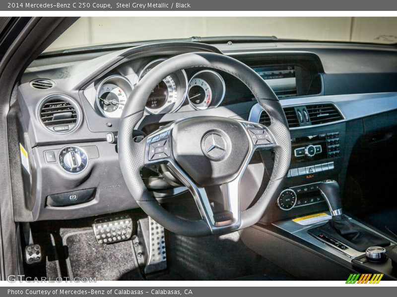Steel Grey Metallic / Black 2014 Mercedes-Benz C 250 Coupe