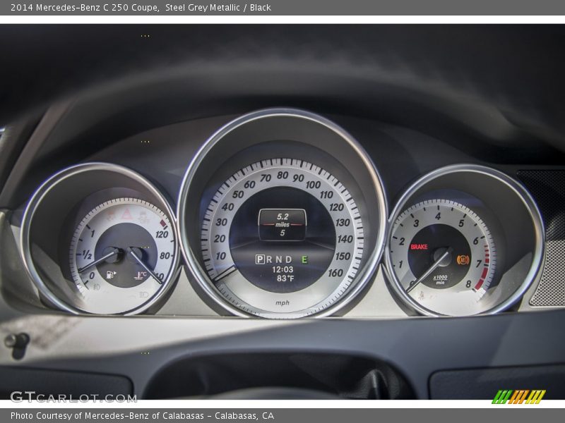 Steel Grey Metallic / Black 2014 Mercedes-Benz C 250 Coupe