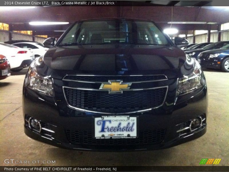 Black Granite Metallic / Jet Black/Brick 2014 Chevrolet Cruze LTZ