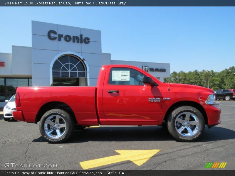Flame Red / Black/Diesel Gray 2014 Ram 1500 Express Regular Cab