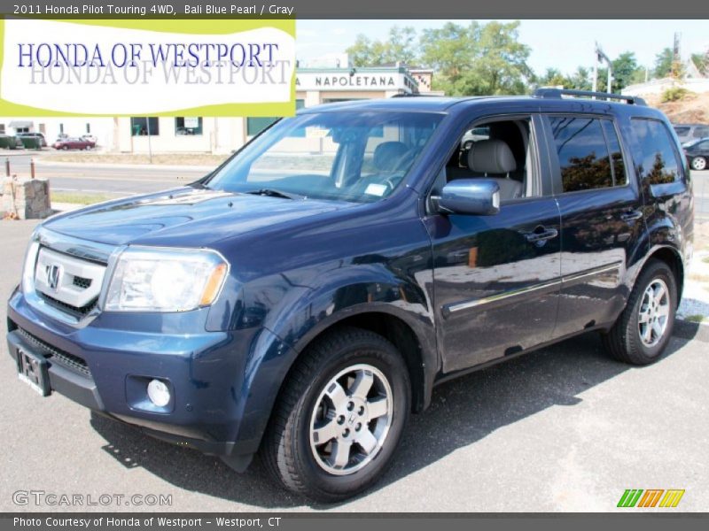 Bali Blue Pearl / Gray 2011 Honda Pilot Touring 4WD