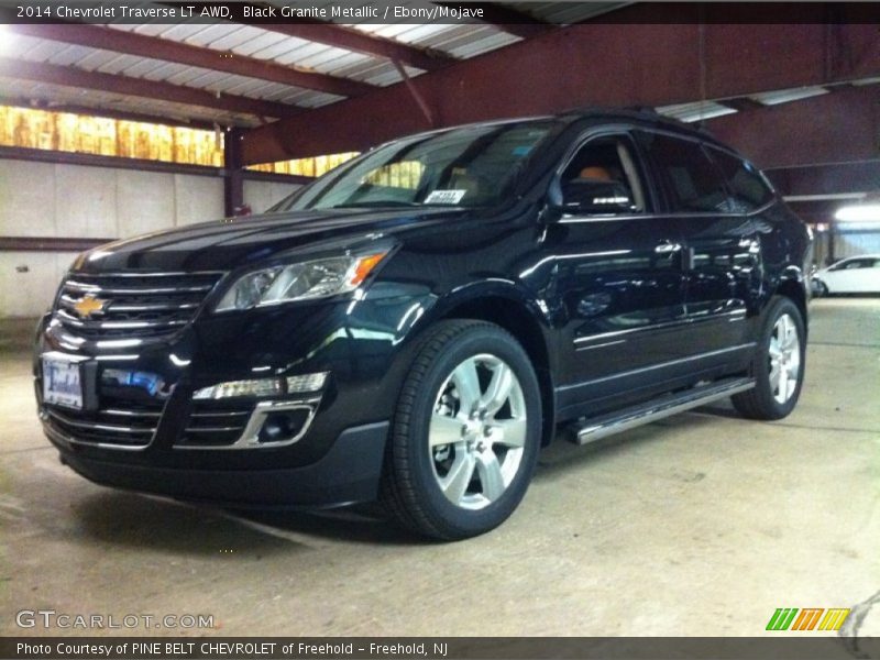 Black Granite Metallic / Ebony/Mojave 2014 Chevrolet Traverse LT AWD
