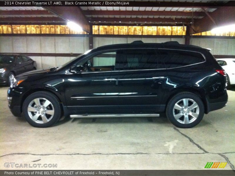 Black Granite Metallic / Ebony/Mojave 2014 Chevrolet Traverse LT AWD