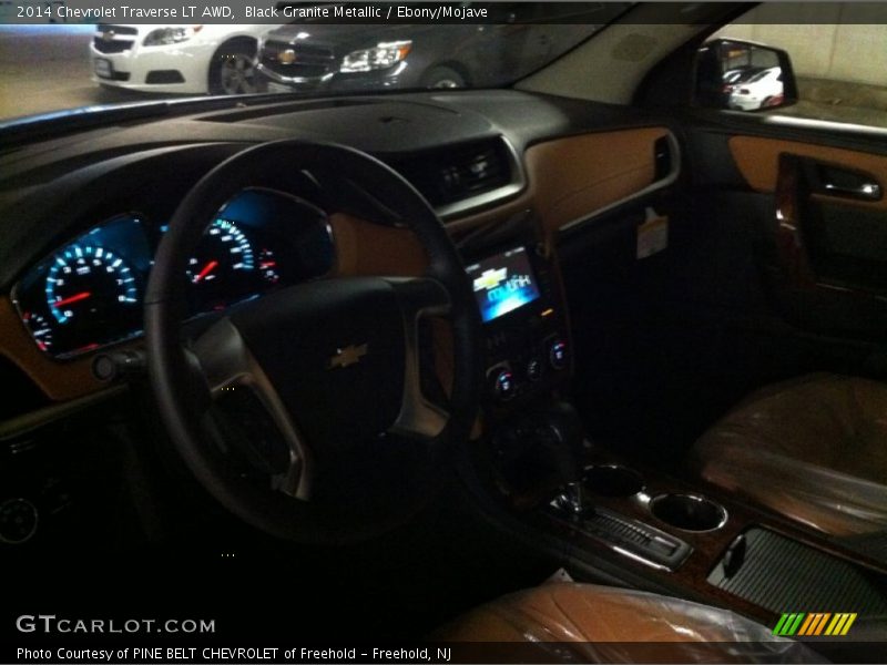 Black Granite Metallic / Ebony/Mojave 2014 Chevrolet Traverse LT AWD