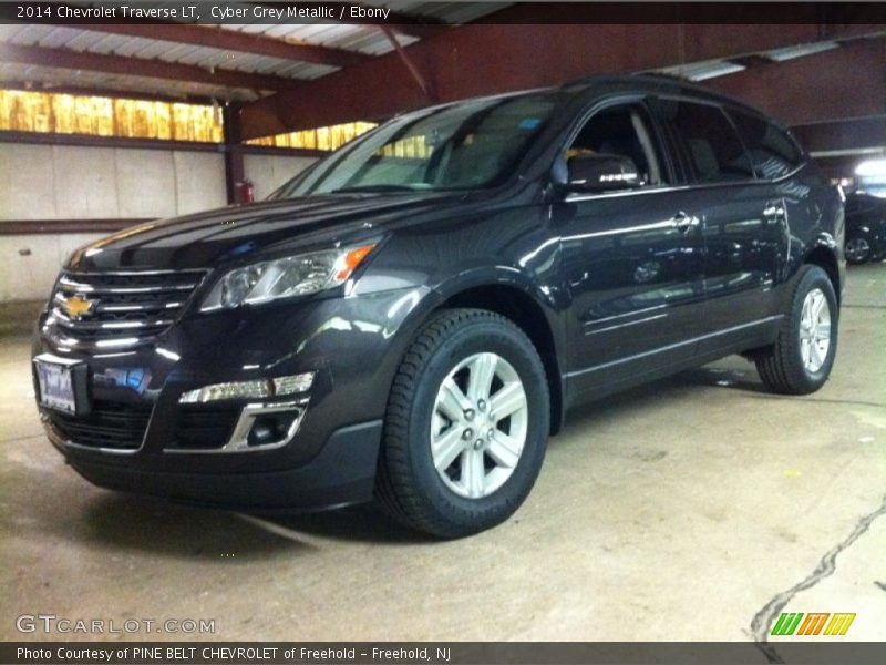 Cyber Grey Metallic / Ebony 2014 Chevrolet Traverse LT