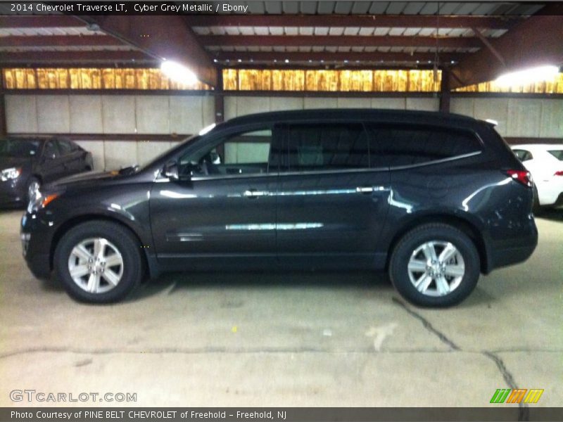 Cyber Grey Metallic / Ebony 2014 Chevrolet Traverse LT