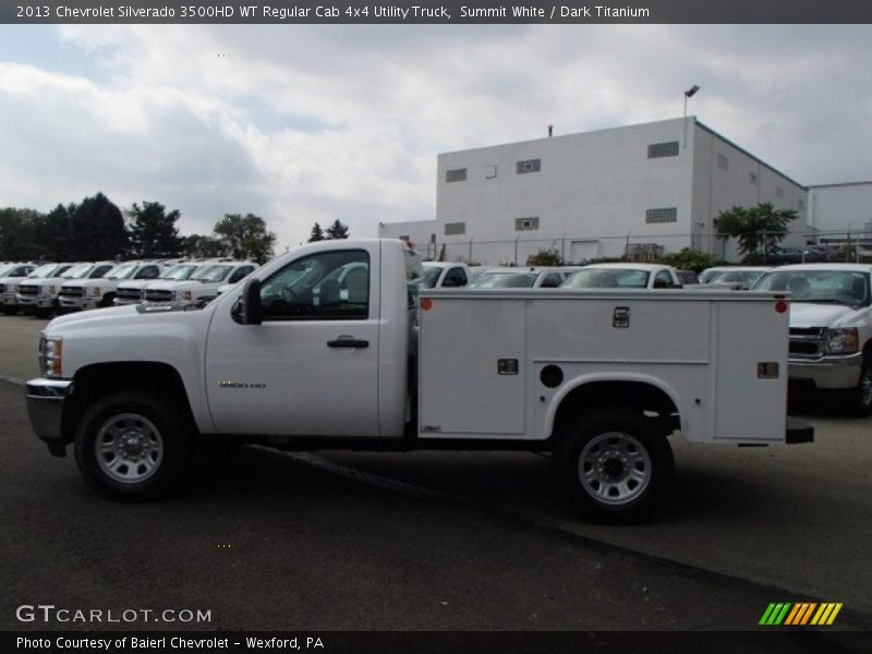 Summit White / Dark Titanium 2013 Chevrolet Silverado 3500HD WT Regular Cab 4x4 Utility Truck