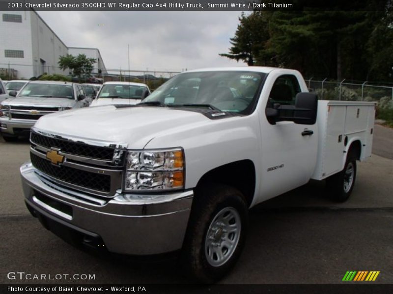 Summit White / Dark Titanium 2013 Chevrolet Silverado 3500HD WT Regular Cab 4x4 Utility Truck