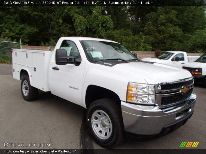 Summit White / Dark Titanium 2013 Chevrolet Silverado 3500HD WT Regular Cab 4x4 Utility Truck