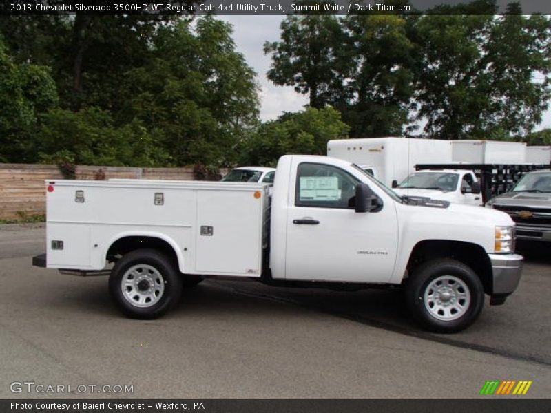 Summit White / Dark Titanium 2013 Chevrolet Silverado 3500HD WT Regular Cab 4x4 Utility Truck