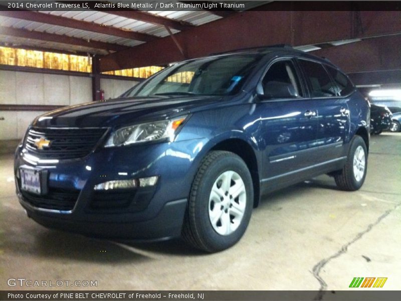 Atlantis Blue Metallic / Dark Titanium/Light Titanium 2014 Chevrolet Traverse LS