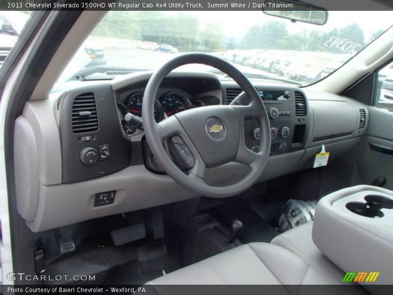 Summit White / Dark Titanium 2013 Chevrolet Silverado 3500HD WT Regular Cab 4x4 Utility Truck