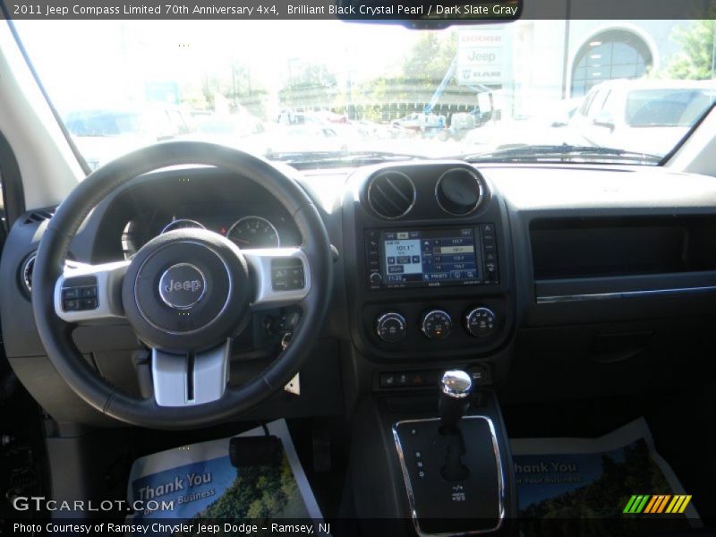 Brilliant Black Crystal Pearl / Dark Slate Gray 2011 Jeep Compass Limited 70th Anniversary 4x4