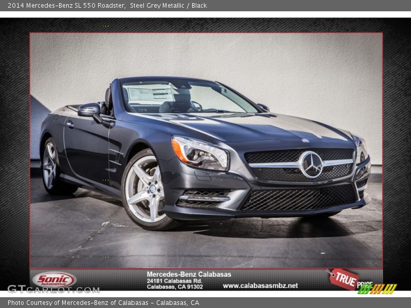 Steel Grey Metallic / Black 2014 Mercedes-Benz SL 550 Roadster