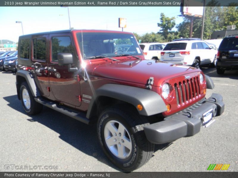 Flame Red / Dark Slate Gray/Medium Slate Gray 2010 Jeep Wrangler Unlimited Mountain Edition 4x4