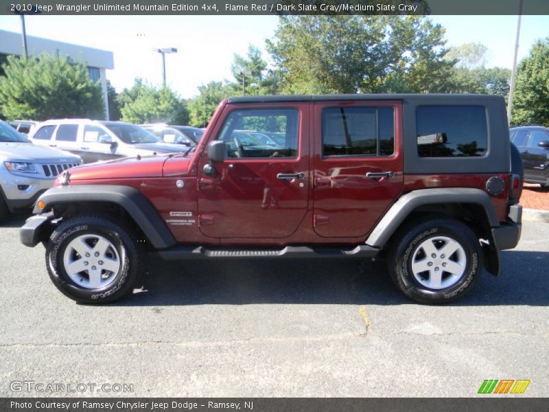 Flame Red / Dark Slate Gray/Medium Slate Gray 2010 Jeep Wrangler Unlimited Mountain Edition 4x4