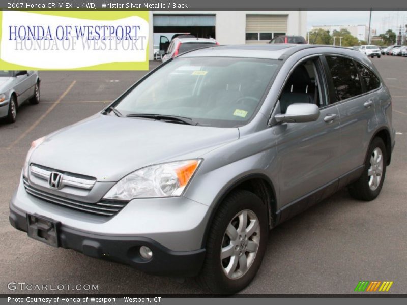 Whistler Silver Metallic / Black 2007 Honda CR-V EX-L 4WD