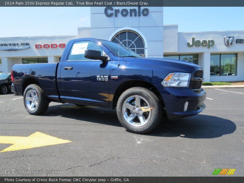 True Blue Pearl Coat / Black/Diesel Gray 2014 Ram 1500 Express Regular Cab
