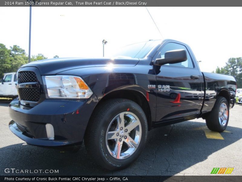 True Blue Pearl Coat / Black/Diesel Gray 2014 Ram 1500 Express Regular Cab
