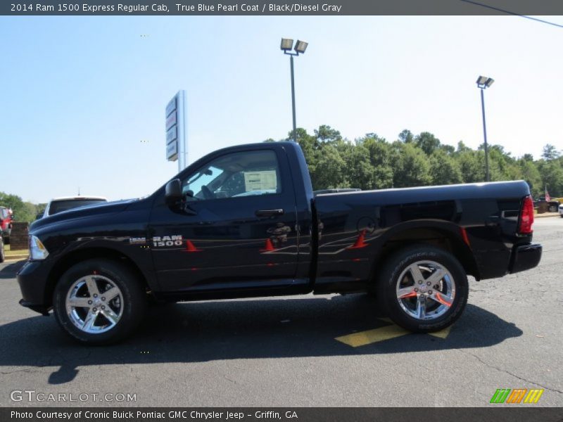 True Blue Pearl Coat / Black/Diesel Gray 2014 Ram 1500 Express Regular Cab