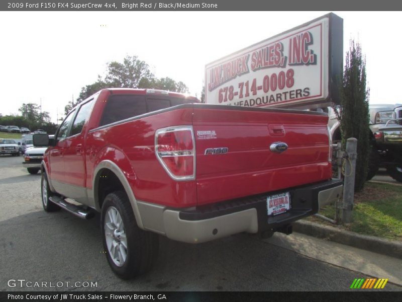 Bright Red / Black/Medium Stone 2009 Ford F150 FX4 SuperCrew 4x4