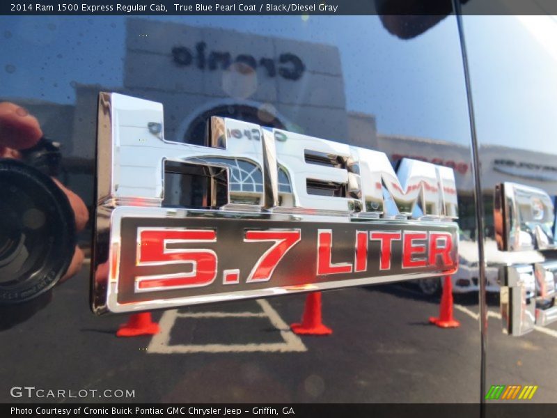 True Blue Pearl Coat / Black/Diesel Gray 2014 Ram 1500 Express Regular Cab