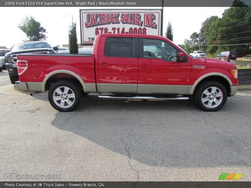 Bright Red / Black/Medium Stone 2009 Ford F150 FX4 SuperCrew 4x4