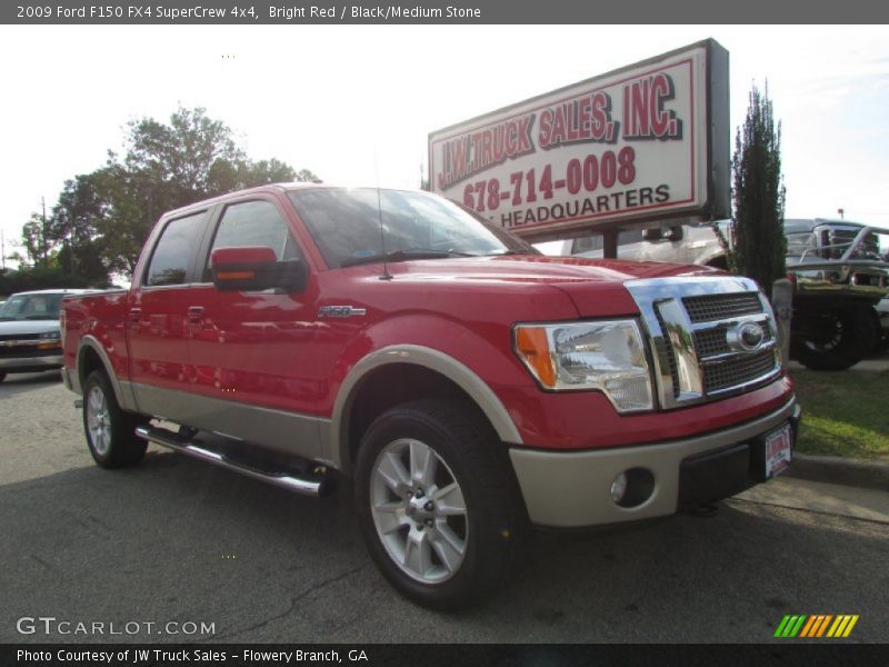 Bright Red / Black/Medium Stone 2009 Ford F150 FX4 SuperCrew 4x4