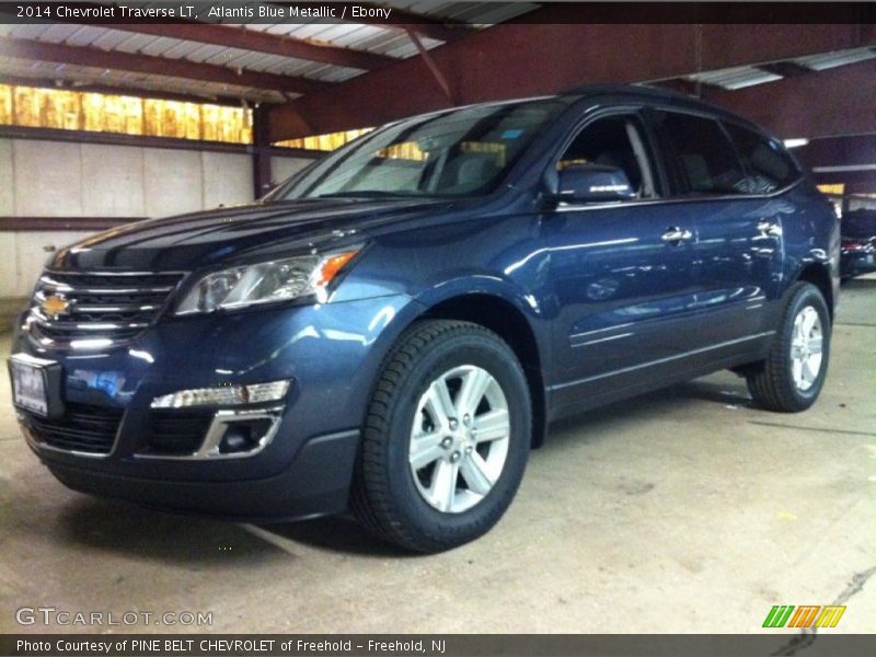 Atlantis Blue Metallic / Ebony 2014 Chevrolet Traverse LT