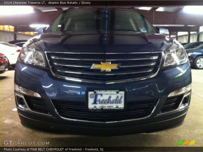 Atlantis Blue Metallic / Ebony 2014 Chevrolet Traverse LT