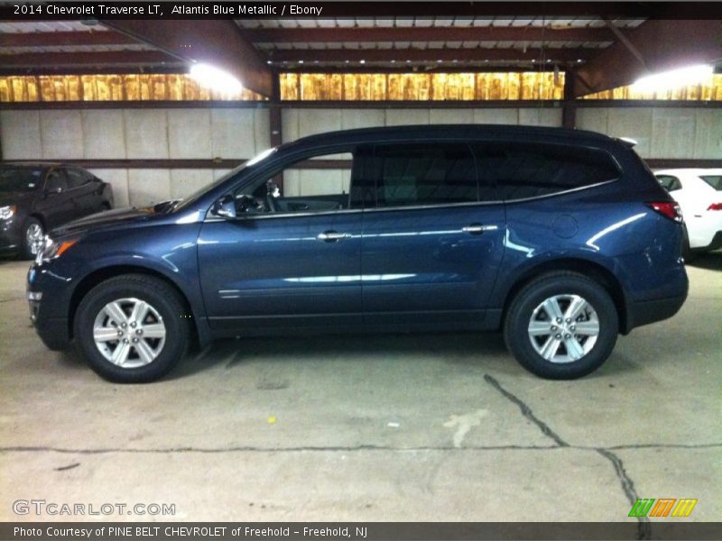 Atlantis Blue Metallic / Ebony 2014 Chevrolet Traverse LT