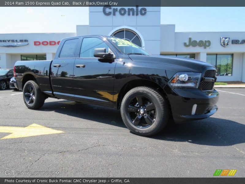 Black / Black/Diesel Gray 2014 Ram 1500 Express Quad Cab