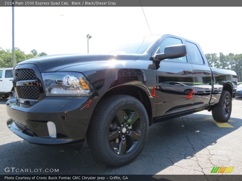 Black / Black/Diesel Gray 2014 Ram 1500 Express Quad Cab