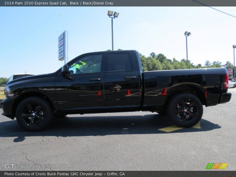 Black / Black/Diesel Gray 2014 Ram 1500 Express Quad Cab