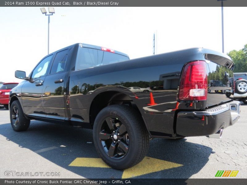 Black / Black/Diesel Gray 2014 Ram 1500 Express Quad Cab