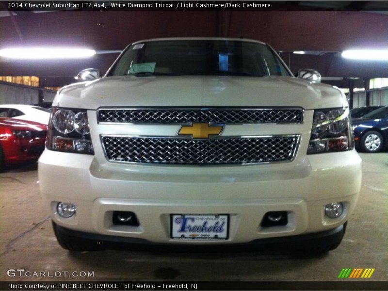 White Diamond Tricoat / Light Cashmere/Dark Cashmere 2014 Chevrolet Suburban LTZ 4x4