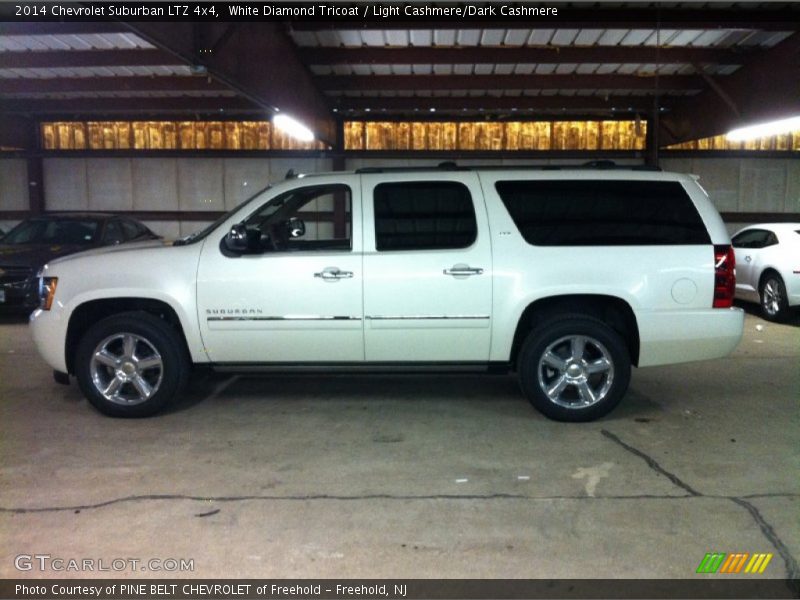 White Diamond Tricoat / Light Cashmere/Dark Cashmere 2014 Chevrolet Suburban LTZ 4x4