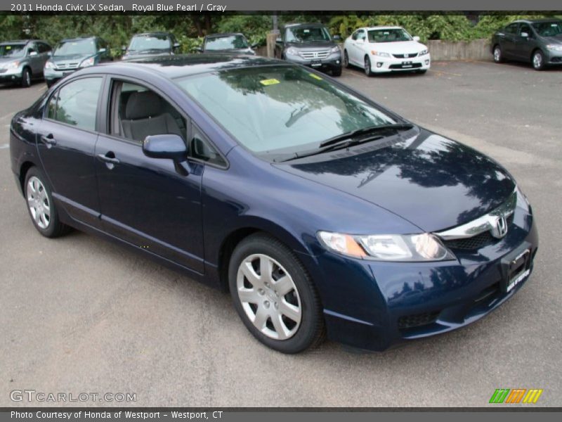 Royal Blue Pearl / Gray 2011 Honda Civic LX Sedan
