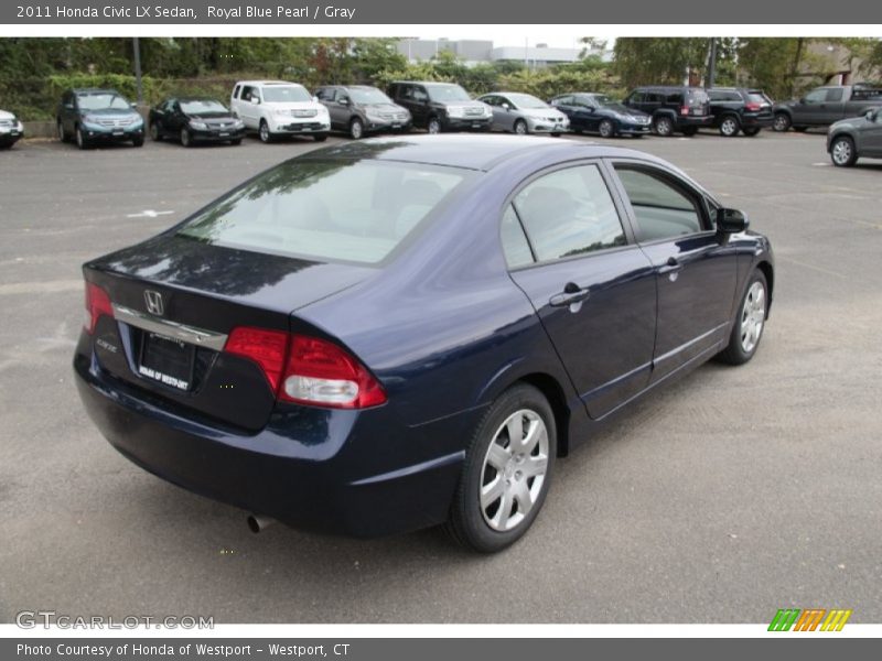 Royal Blue Pearl / Gray 2011 Honda Civic LX Sedan